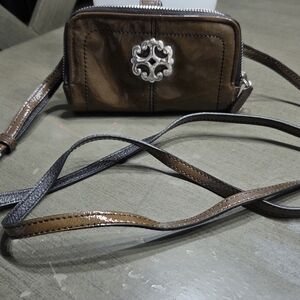 Brighton Tan Crossbody Bag with Silver Detail